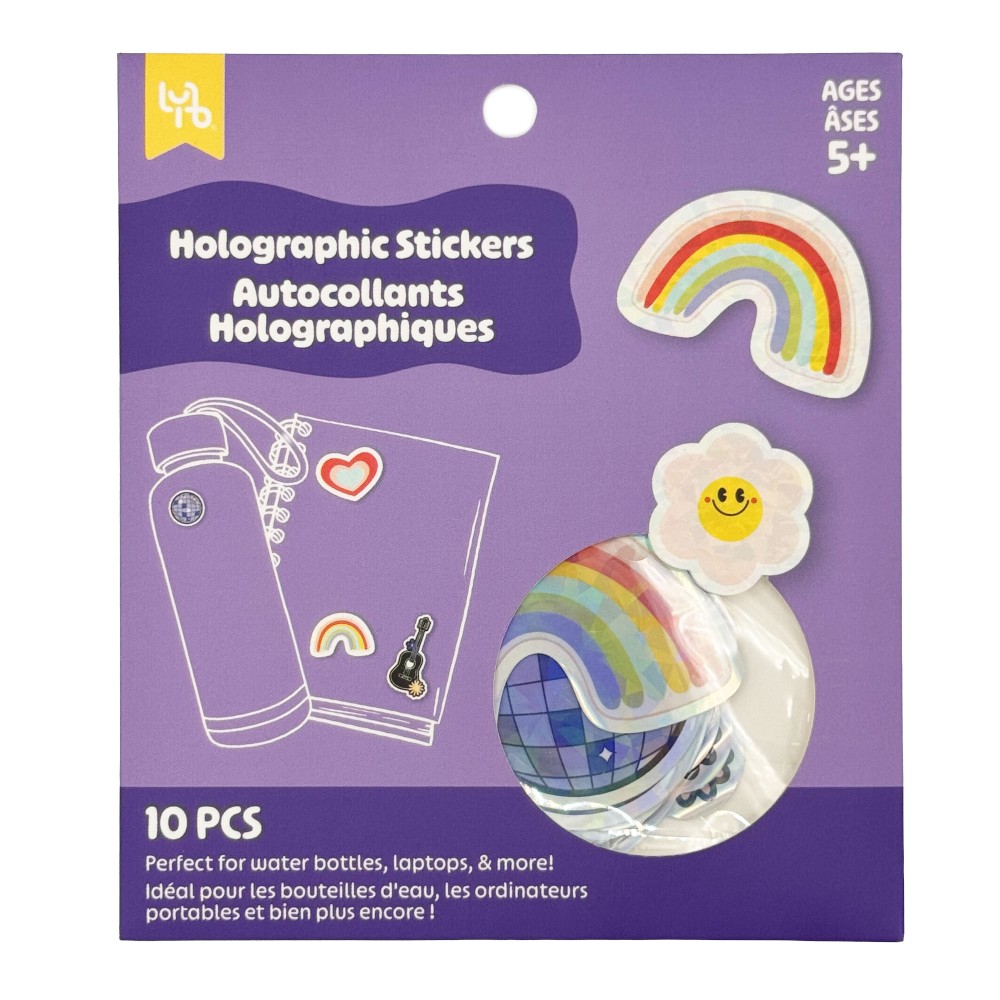 Little Yellow Bicycle® Holographic Stickers, Popstar, Sheet Of