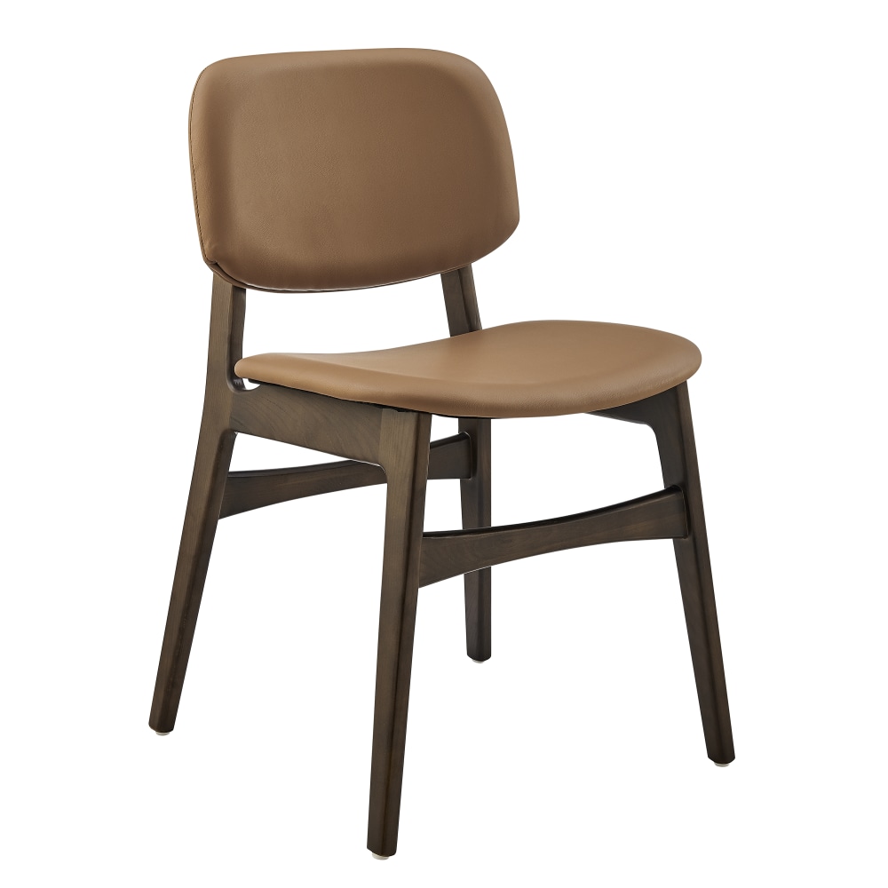 Eurostyle Gunther Faux Leather Side Accent Chairs, Dark