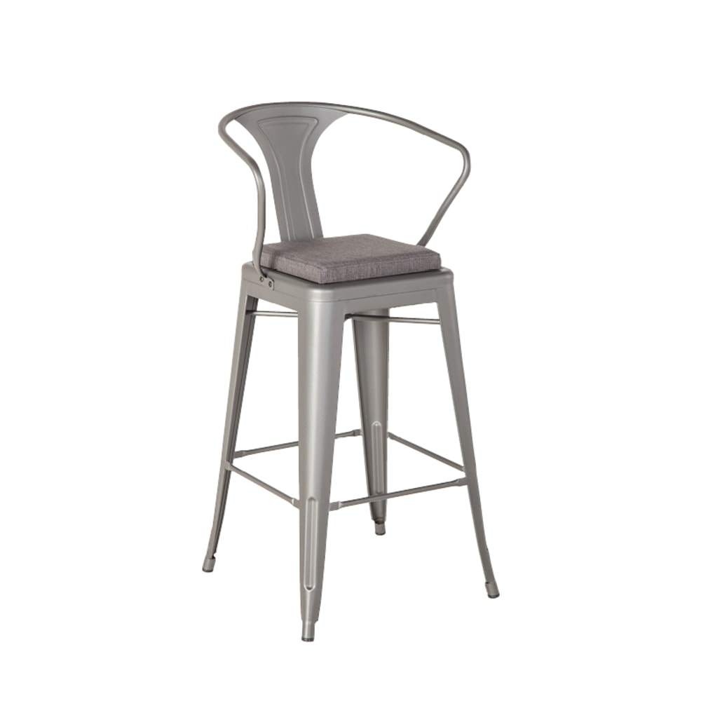 Vari Metal Conference Chair/Task Stool, Gray Seat/Gray Frame,