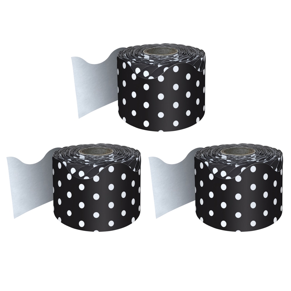 Carson Dellosa Education Rolled Scalloped Borders, Black/White