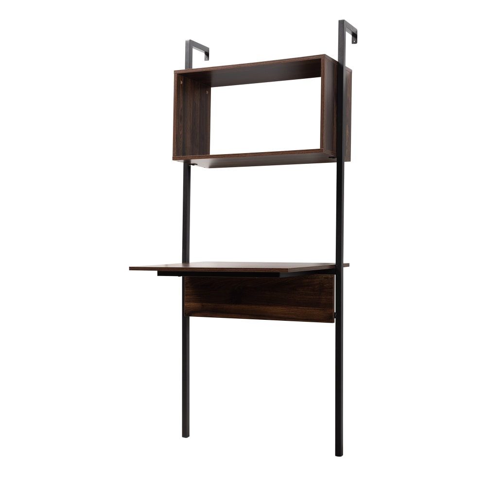 Baxton Studio Fariat 30"W Display Shelf With Desk,