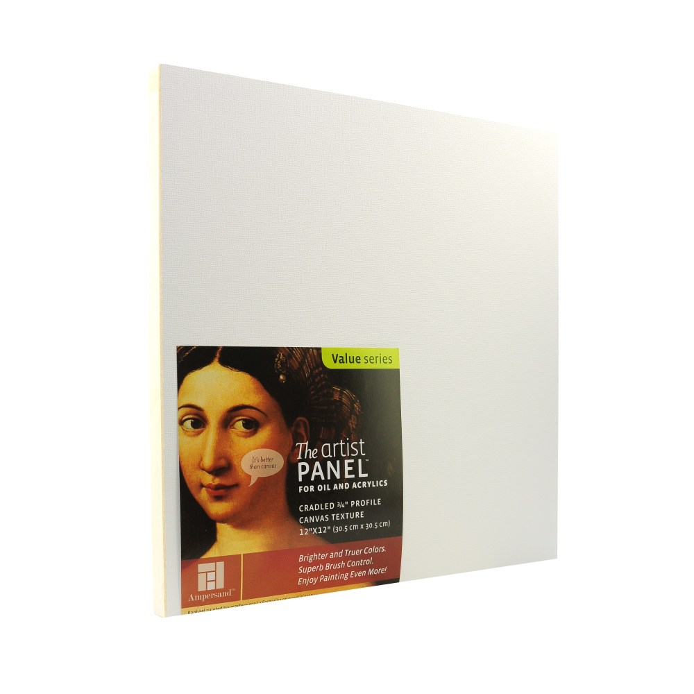 Ampersand Artist Panel Canvas Texture Cradled Profile, 12"
