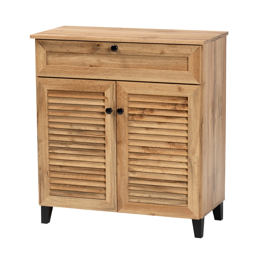 Baxton Studio Coolidge 31"W 1-Drawer Shoe Storage Cabinet,