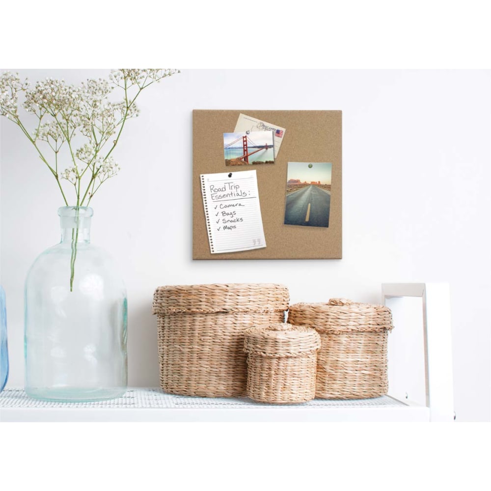 U Brands Cork Canvas Bulletin Board, 36" X