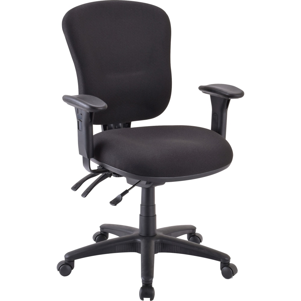 Lorell® Accord Series Mid-Back Fabric Task Chair, Black