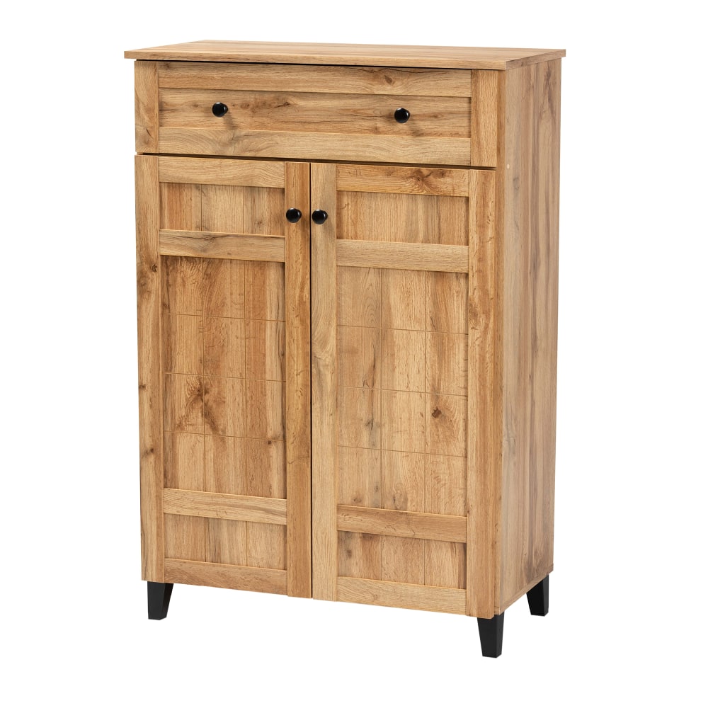 Baxton Studio Glidden 31"W 1-Drawer Shoe Storage Cabinet,