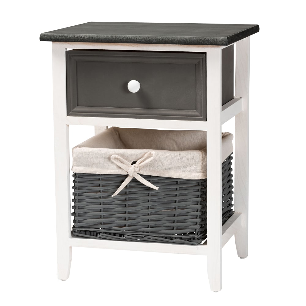 Baxton Studio Shadell 15"W 1-Drawer Storage Unit With