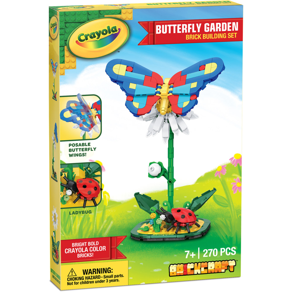 Brickcraft Crayola Butterfly Garden Brick Building Set, Set