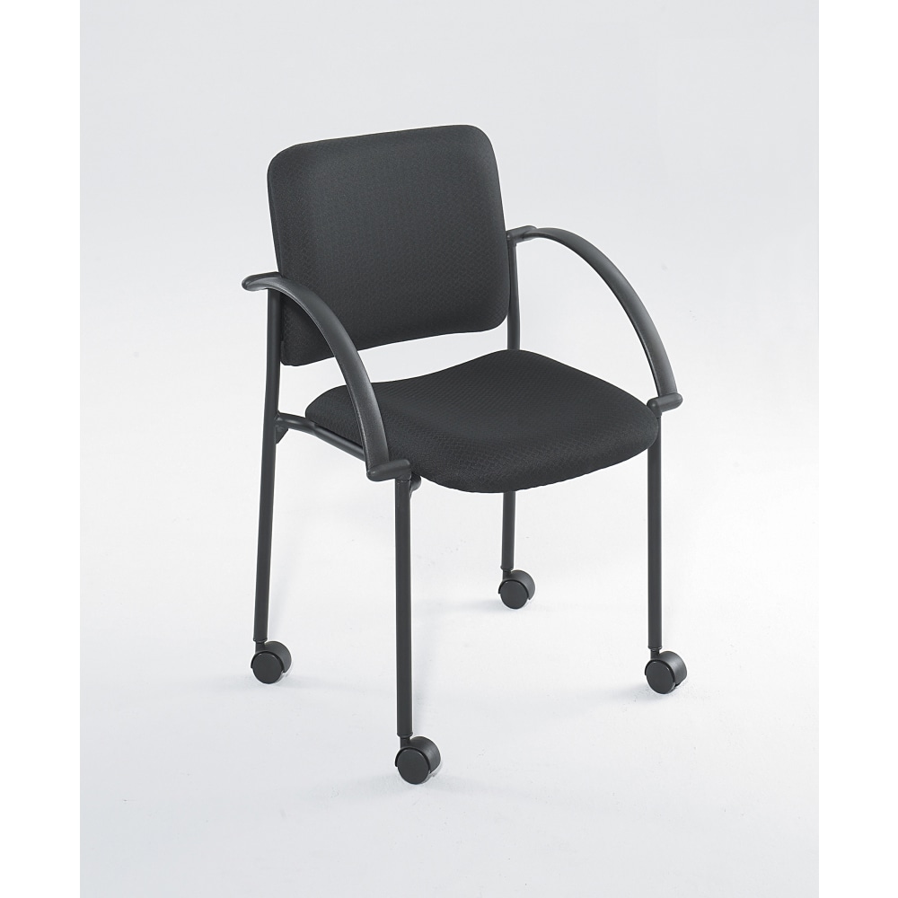 Safco® Moto™ Mobile Stack Chairs, Black, Set Of