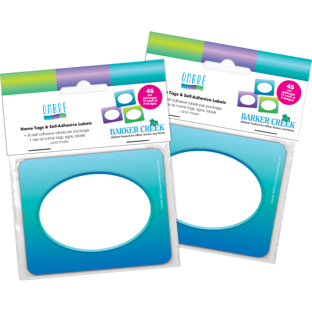 Barker Creek Self-Adhesive Name Tags, 2-3/4" x 3-1/2",