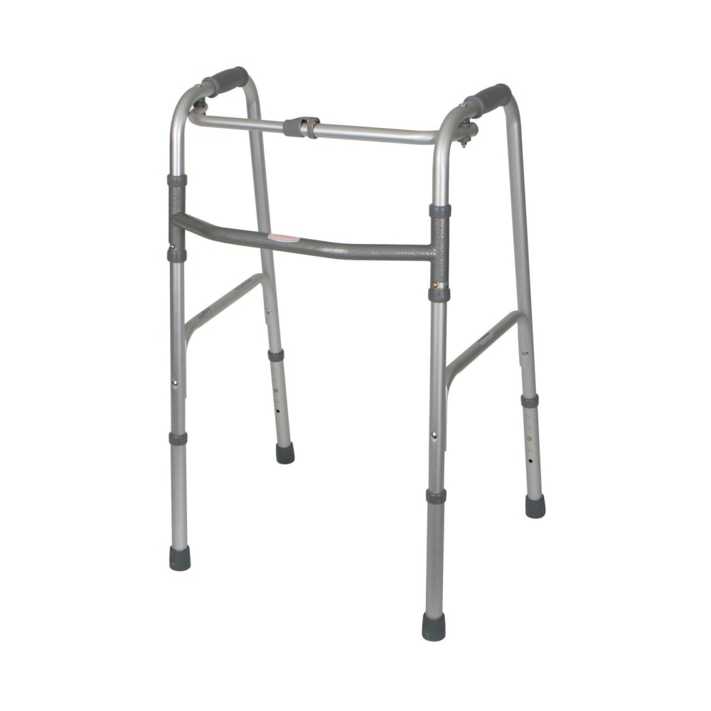 Medline Adult 1-Button Adjustable Aluminum Folding Walker,