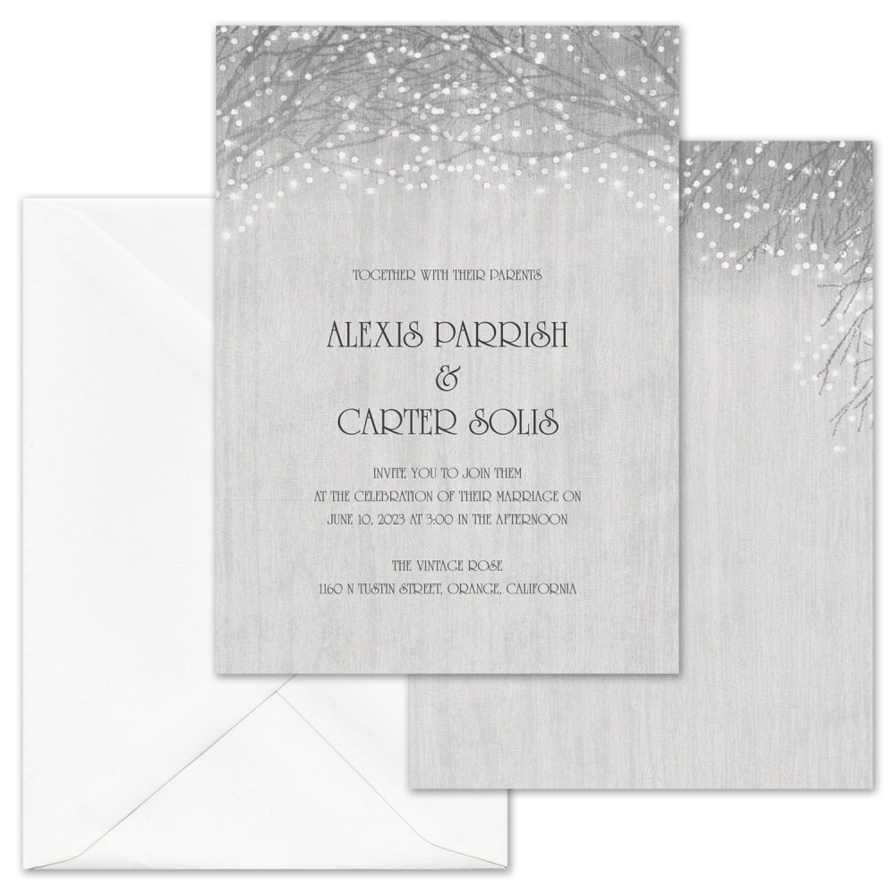 Custom Wedding & Event Invitations With Envelopes, Wooden