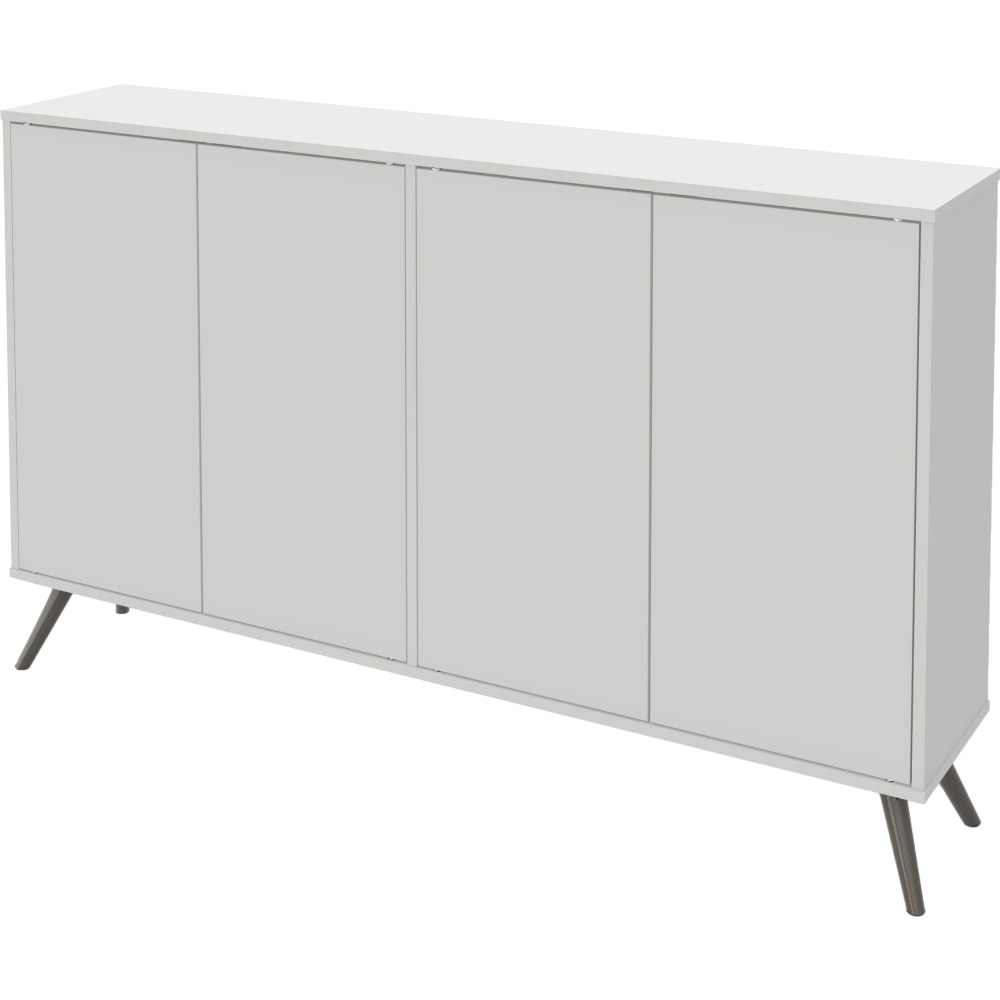 Bestar Krom 60"W Narrow Storage Cabinet With Metal