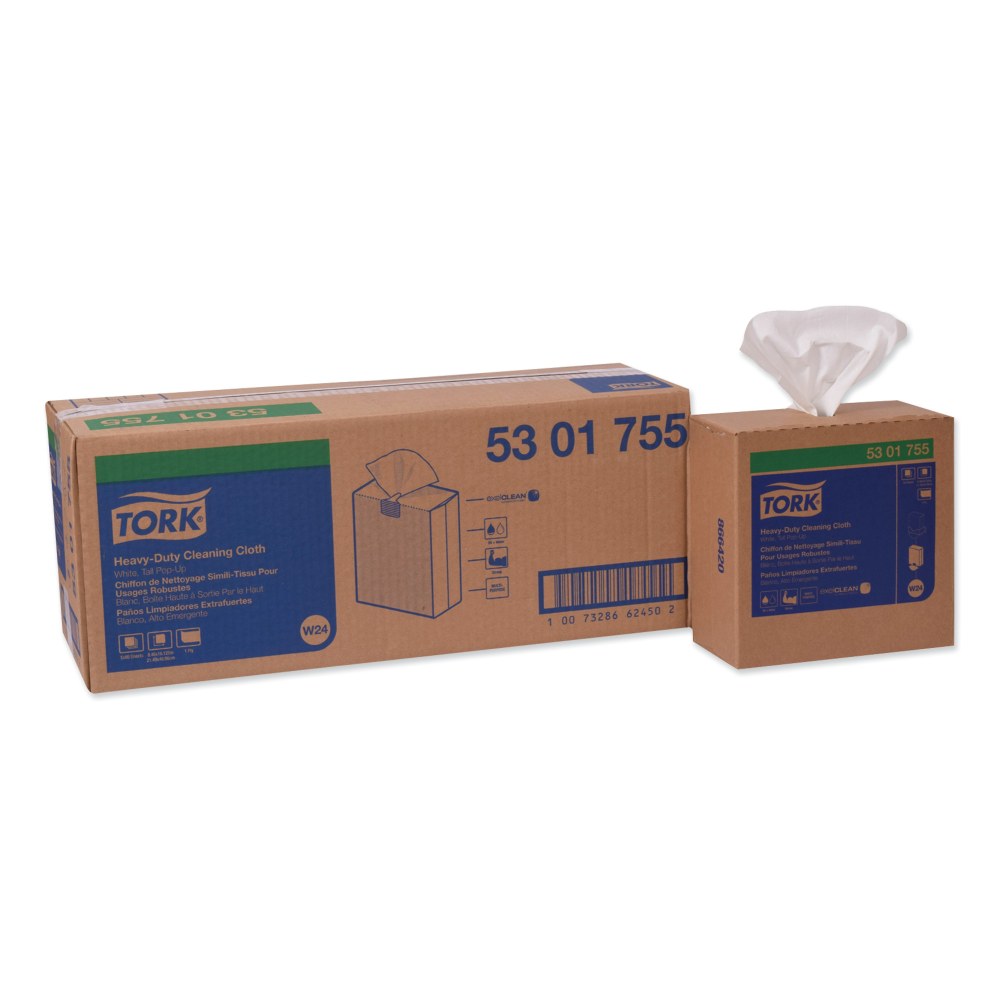 Tork® Heavy-Duty Cleaning Cloth, 8.46 x 16.13, White,