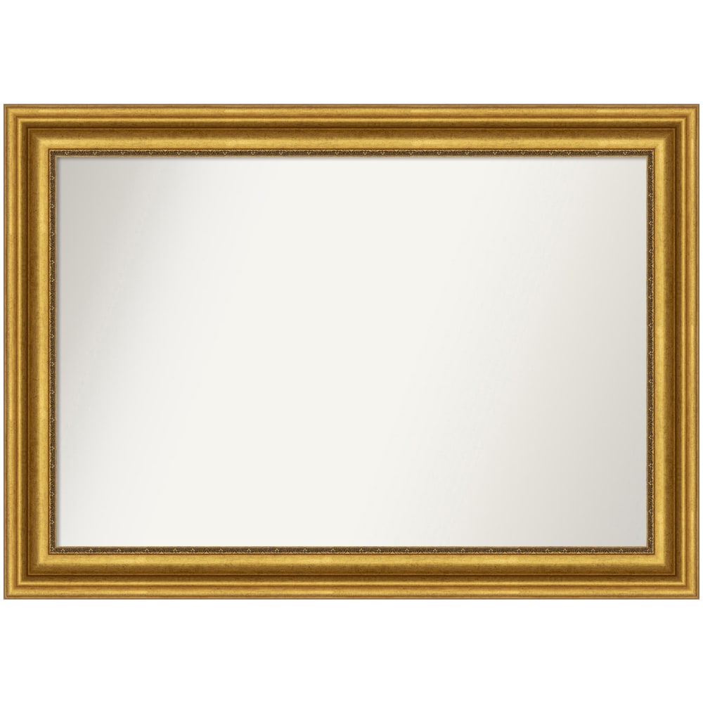 Amanti Art Non-Beveled Rectangle Framed Bathroom Wall Mirror,