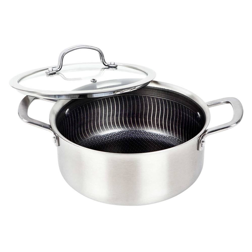 Brentwood 3-Ply Hybrid Non-Stick Stainless Steel Dutch Oven
