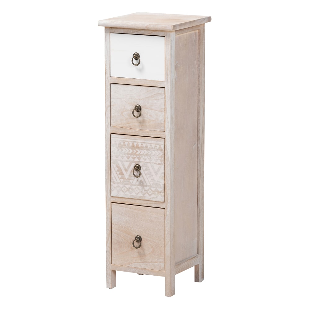 Baxton Studio Seanna 10"W 4-Drawer Storage Unit, Multicolor