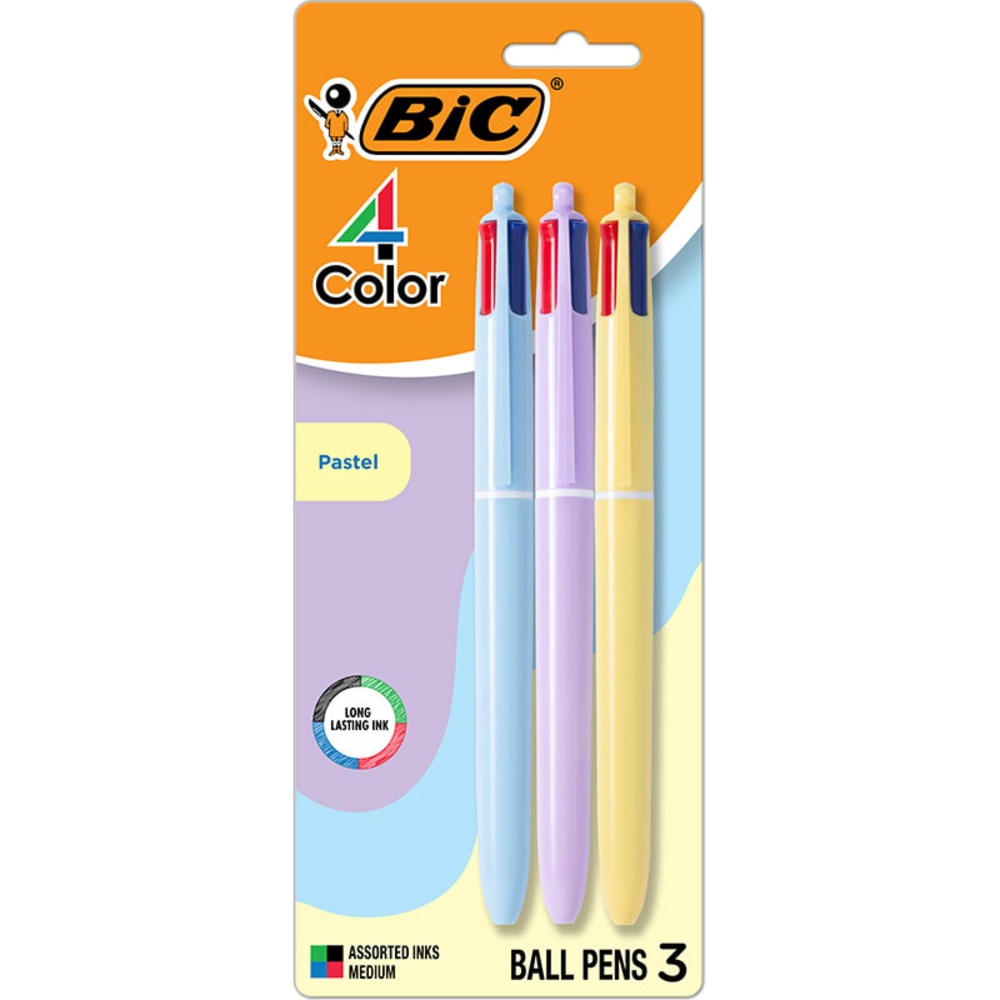 BIC 4-Color Retractable Ball Point Pen, Medium 1.0MM