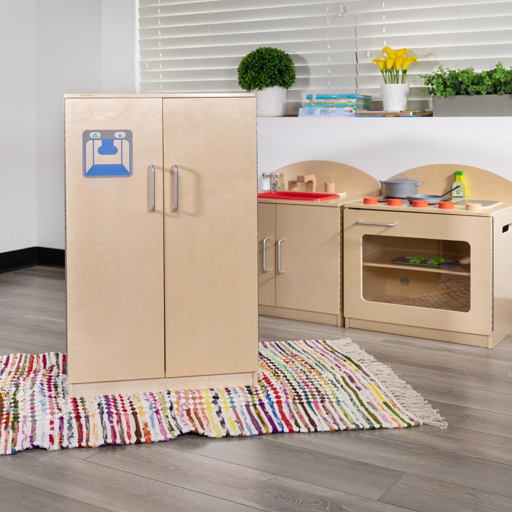 Flash Furniture Children&#x27;s Wooden Kitchen Refrigerator,