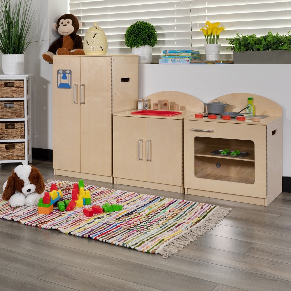 Flash Furniture Children&#x27;s Wooden Kitchen Set, Natural