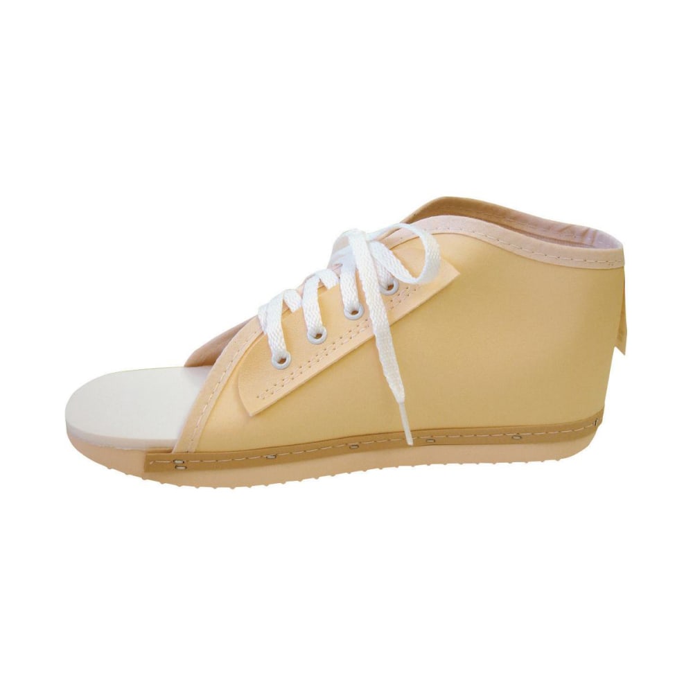 Medline Lace-Up Vinyl Post-Op Shoe, Women&#x27;s, Medium, Beige