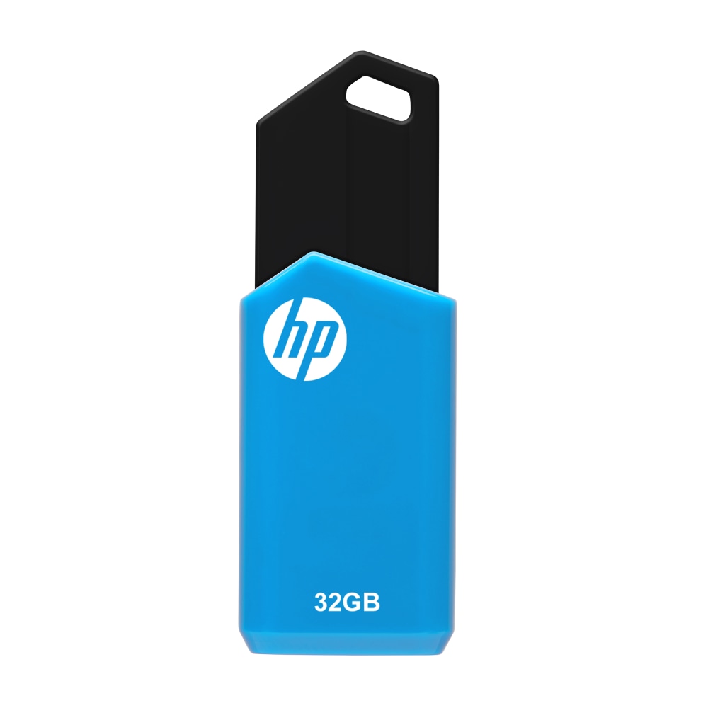 HP v150w USB 2.0 Flash Drive, 32GB, Blue