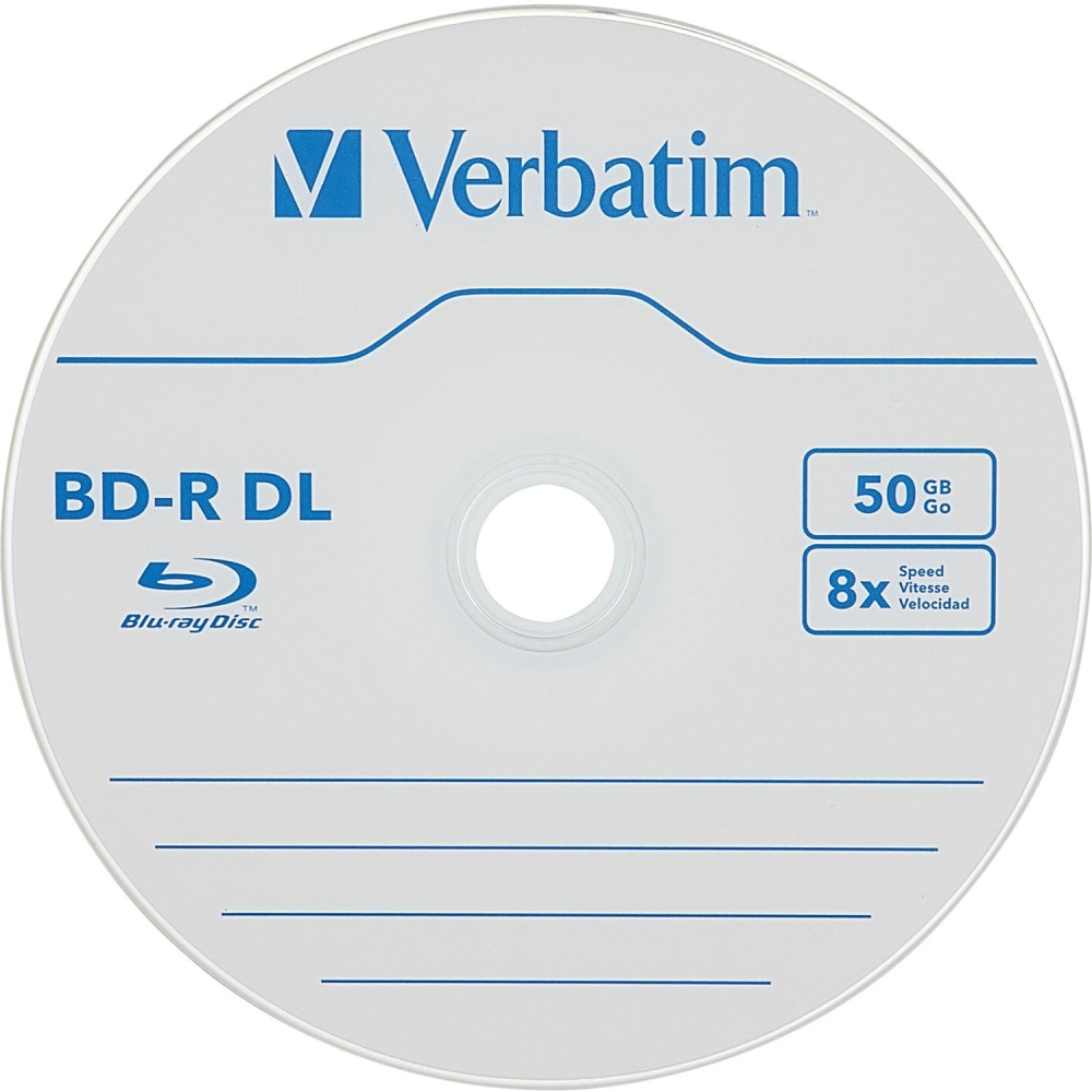 Verbatim BD-R DL 50GB 8X, Verbatim, 10pk Spindle