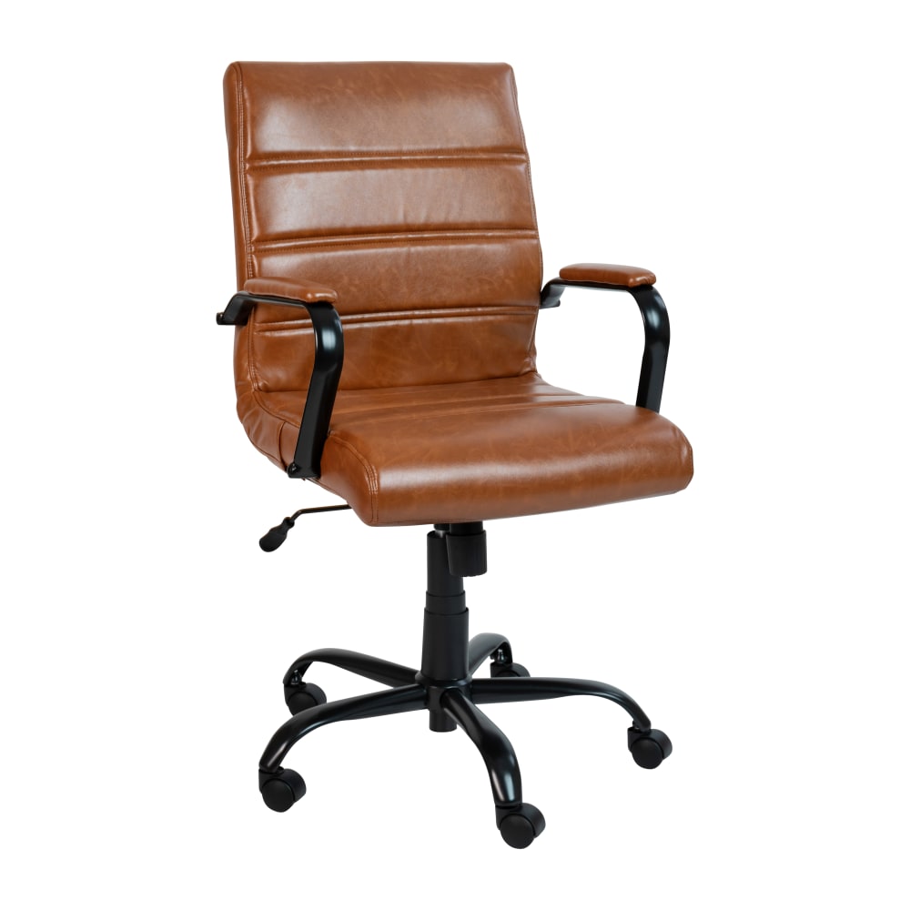 Flash Furniture LeatherSoft™ Faux Leather Mid-Back Office Chair,