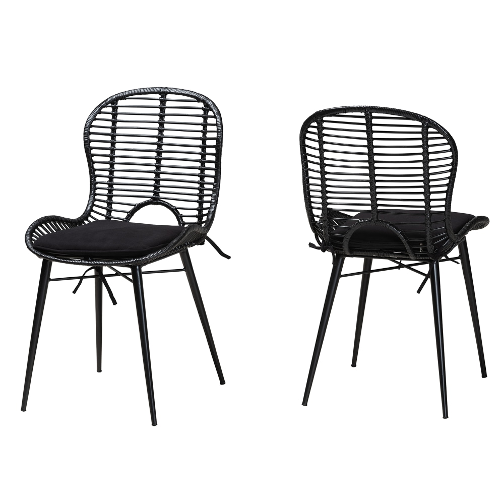 bali & pari Brenna Rattan Dining Accent Chair,