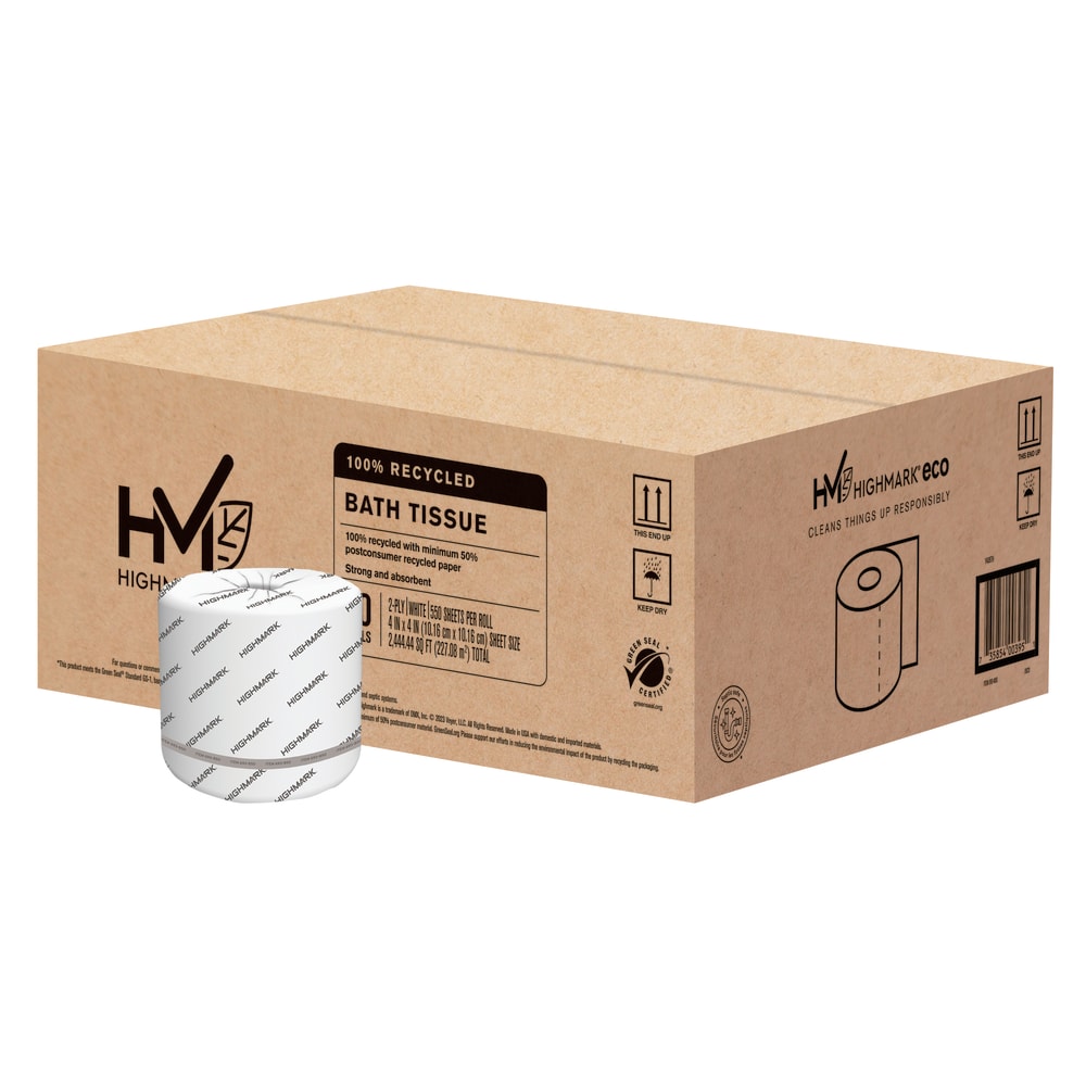 Highmark® ECO 2-Ply Toilet Paper, 100% Recycled, 550