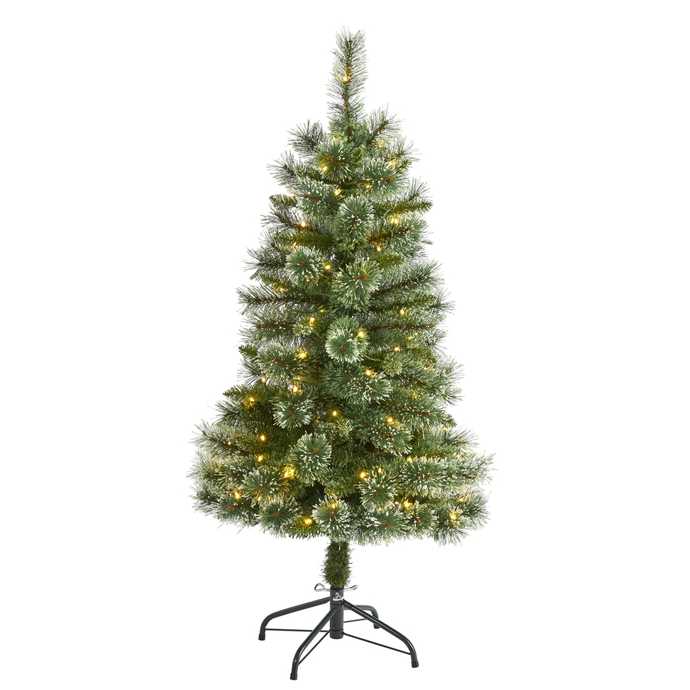 Nearly Natural Wisconsin Slim Snow Tip Pine Artificial