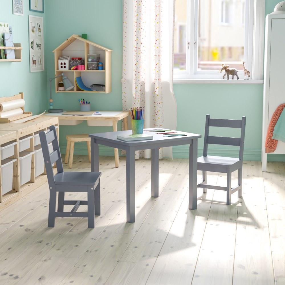 Flash Furniture Kids 3-Piece Table And Chair Set,