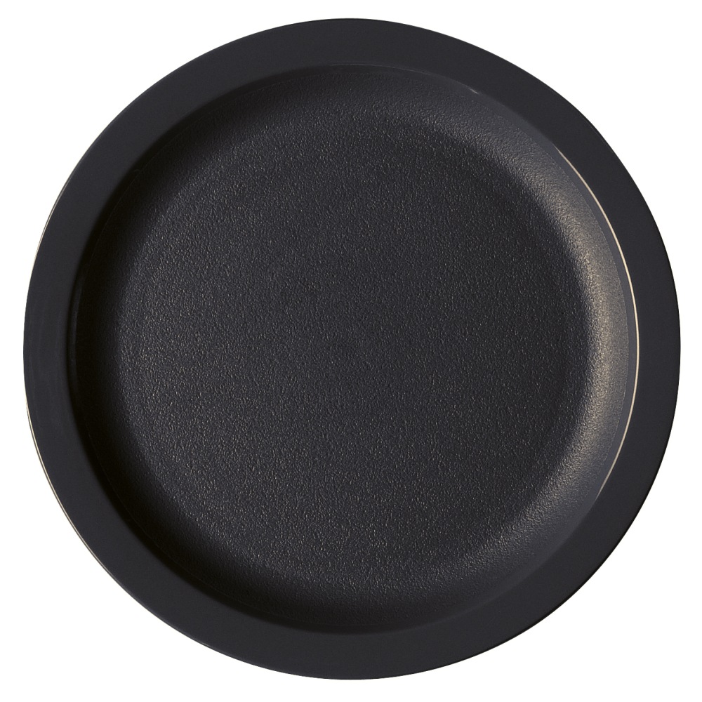 Cambro Camwear Round Dinnerware Plates, 8-1/4", Black, Set