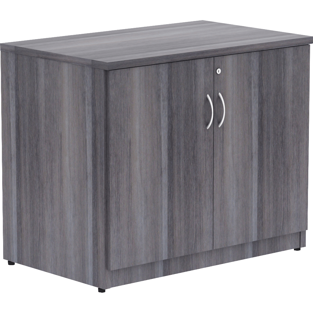 Lorell® Essentials 36"W 2-Door Storage Cabinet, Weathered