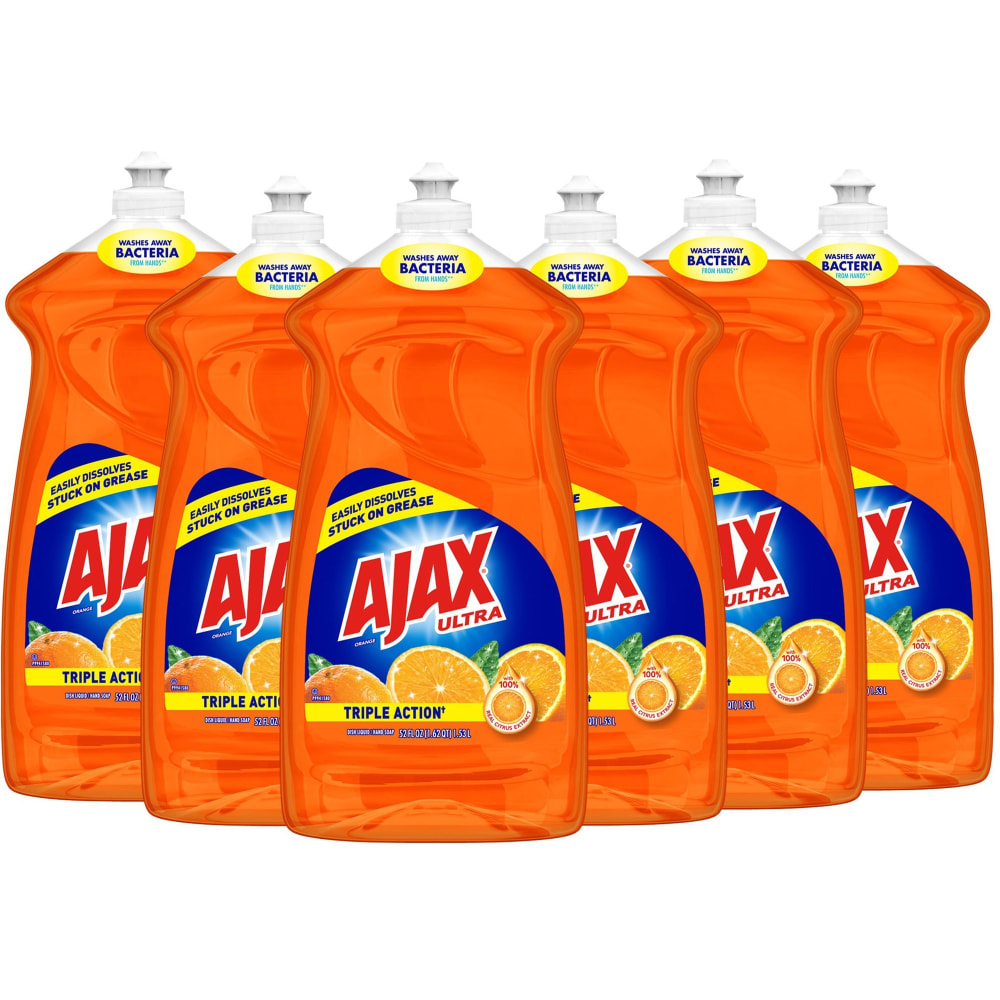 AJAX Triple Action Dish Liquid, 52 Oz, Orange,