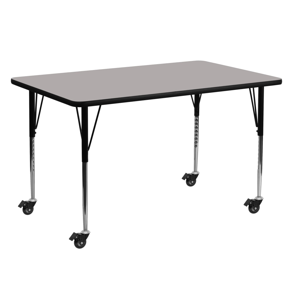 Flash Furniture Mobile Rectangular HP Laminate Activity Table,