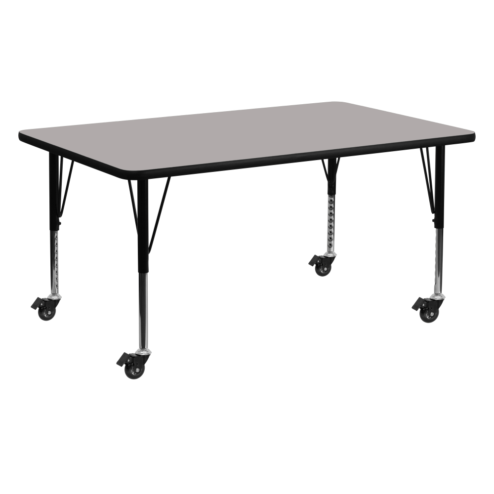 Flash Furniture Mobile Rectangular HP Laminate Activity Table
