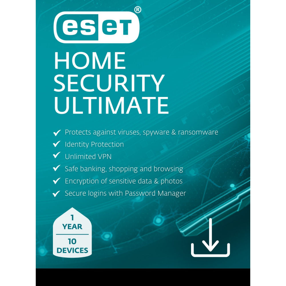 ESET Home Security Ultimate 2025, 10 Devices, 1