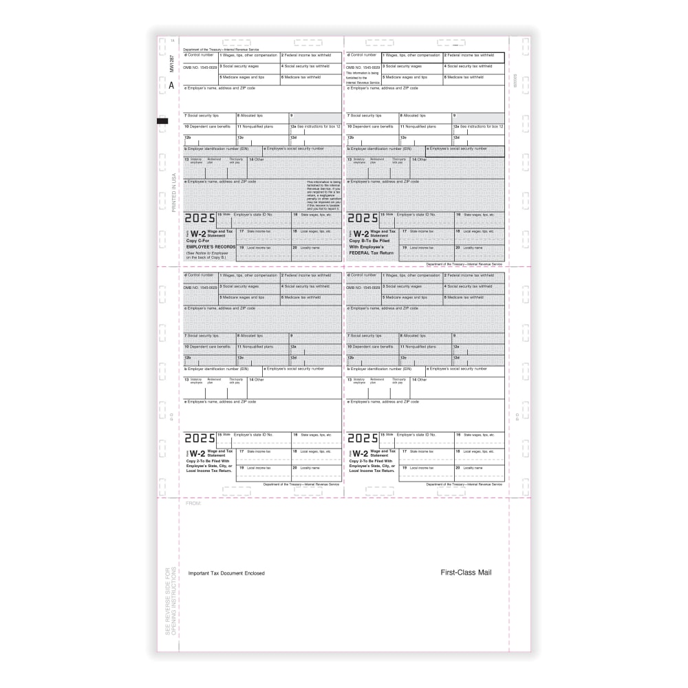 ComplyRight® W-2 Tax Forms, Employee’s Copy B, C,