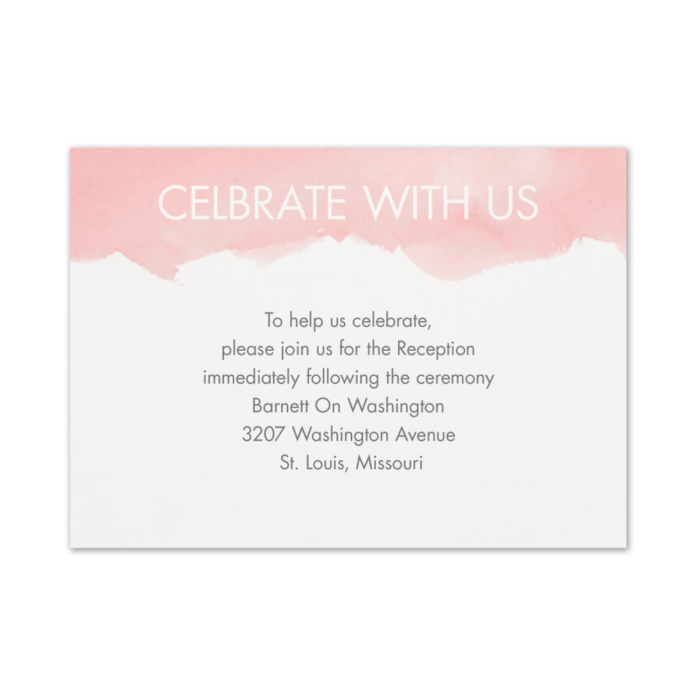 Custom Shaped Wedding & Event Reception Cards, 4-7/8"