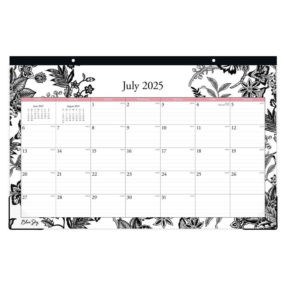 2025-2026 Blue Sky Monthly Desk Pad Planning Calendar,