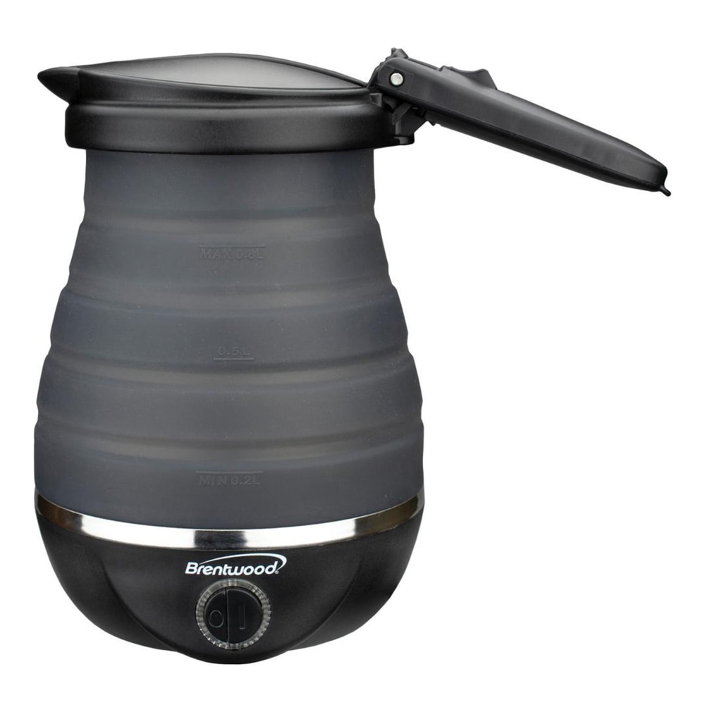 Brentwood Dual Voltage 3.3-Cup Collapsible Plastic Travel Kettle,