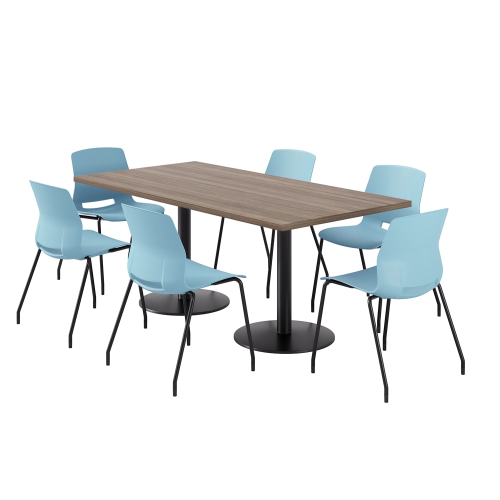 KFI Studios Proof Rectangle Pedestal Table With Imme