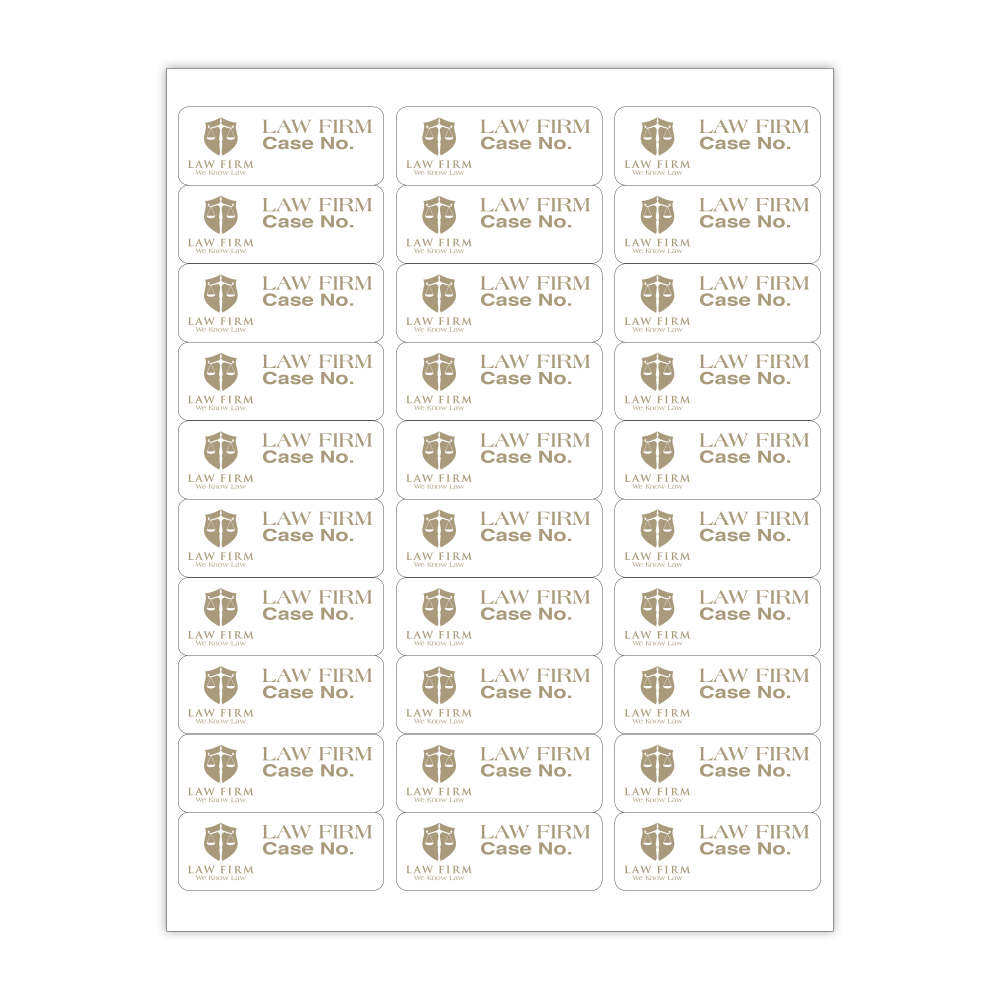 Custom 1-Color Laser Sheet Labels And Stickers, 1"