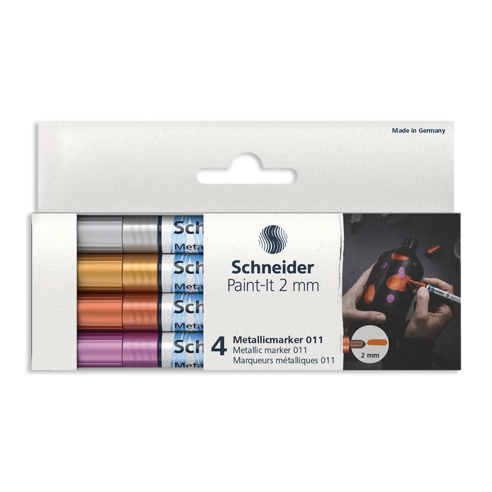 Schneider Paint-It 011 Metallic Markers, 0.8 mm Fine