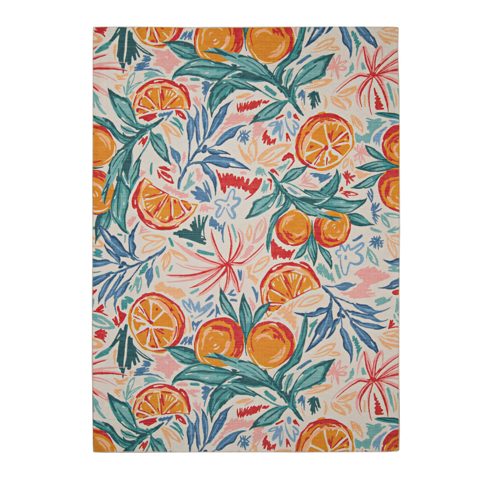 Linon Washable Outdoor Area Rug, Faxon, 5&#x27; x