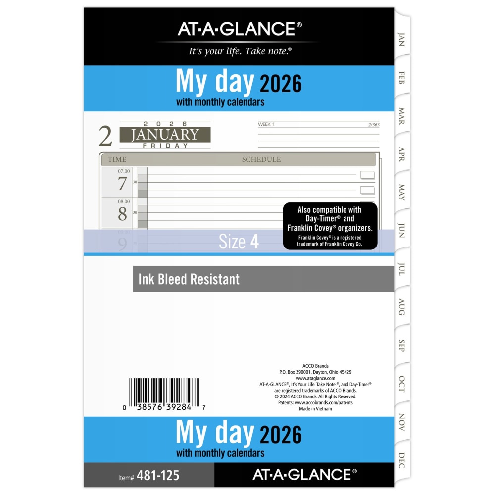 AT-A-GLANCE® 2026 Daily Planner One Page Per Day