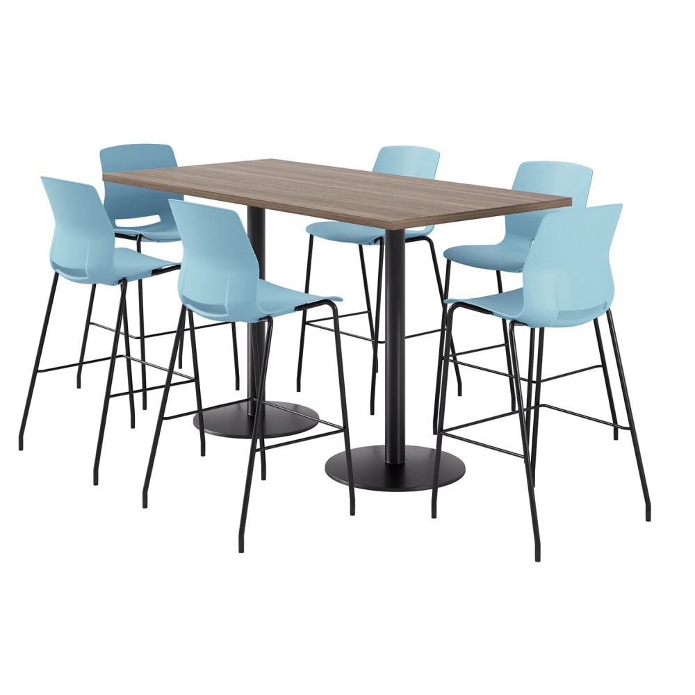 KFI Studios Proof Bistro Rectangle Pedestal Table With