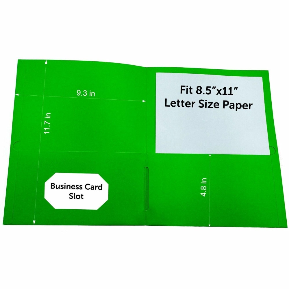 Sparco Letter Pocket Folder - 8 1/2" x