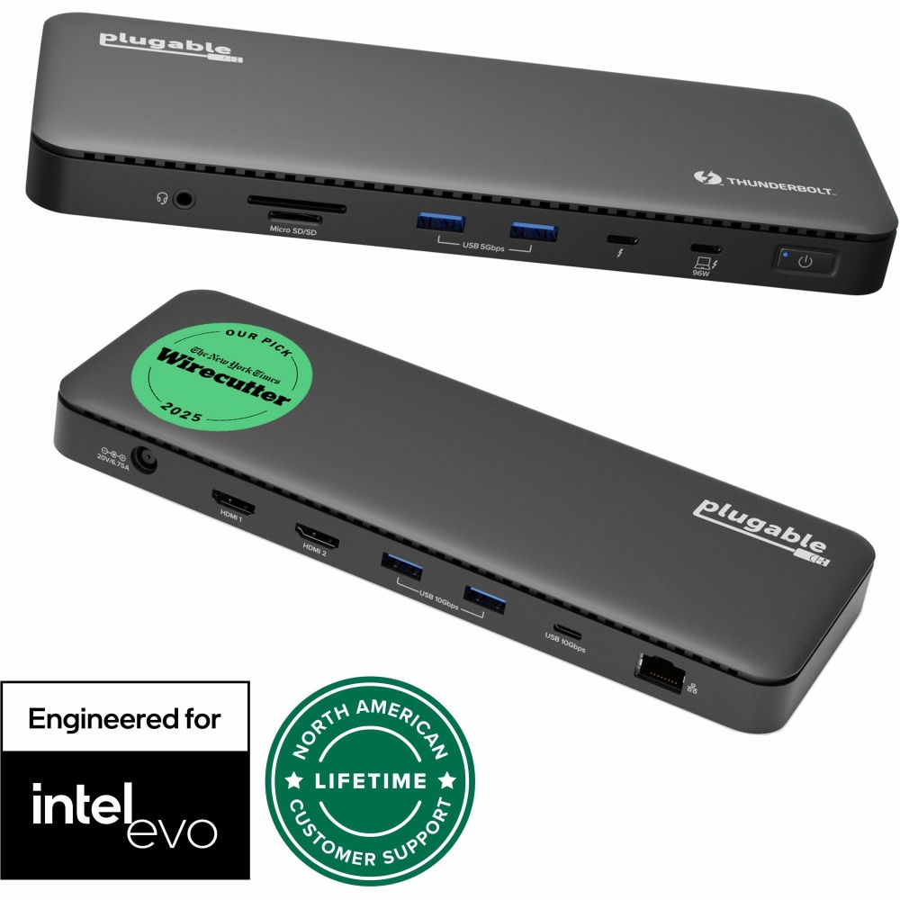 Plugable Thunderbolt 4 Dock with 100W Charging, Thunderbolt